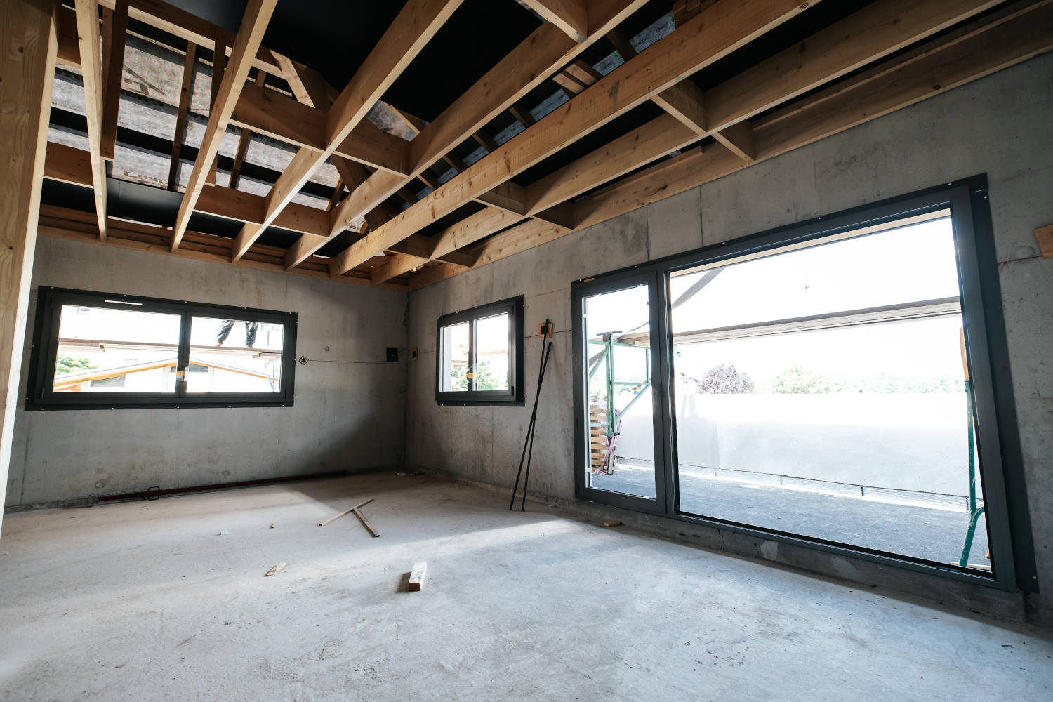 Porte-fenêtre aluminium chantier neuf
